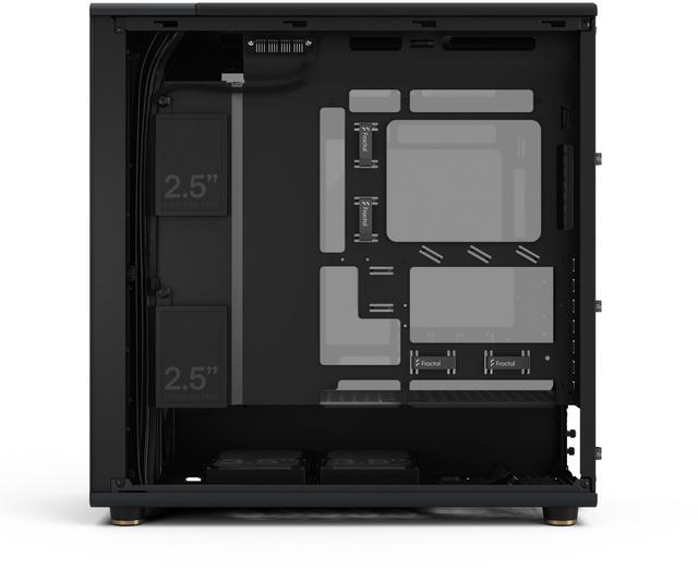 Alt view image 6 of 16 - Fractal Design North XL RC ATX mATX Full Tower PC Case for Motherboards with Rear Connectors ONLY (Standard Connection Motherboards Not Supported)- Charcoal Black Chassis with Walnut Front and Dark Tinted TG Side Panel