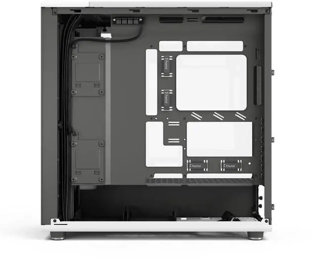 Alt view image 4 of 20 - Fractal Design North XL RC ATX mATX Full Tower PC Case for Motherboard with Rear Connectors ONLY (Standard Connection Motherboards Not Supported)- Chalk White Chassis with Oak Front and Clear TG Side Panel