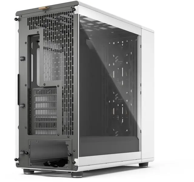 Alt view image 10 of 20 - Fractal Design North XL RC ATX mATX Full Tower PC Case for Motherboard with Rear Connectors ONLY (Standard Connection Motherboards Not Supported)- Chalk White Chassis with Oak Front and Clear TG Side Panel