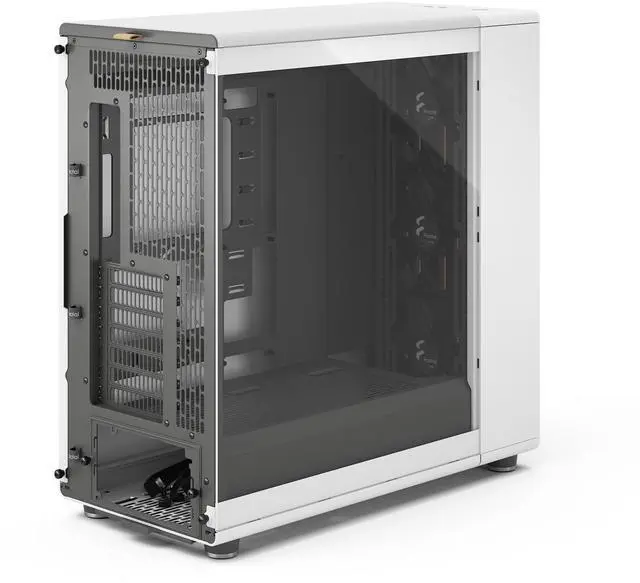 Alt view image 13 of 20 - Fractal Design North XL RC ATX mATX Full Tower PC Case for Motherboard with Rear Connectors ONLY (Standard Connection Motherboards Not Supported)- Chalk White Chassis with Oak Front and Clear TG Side Panel