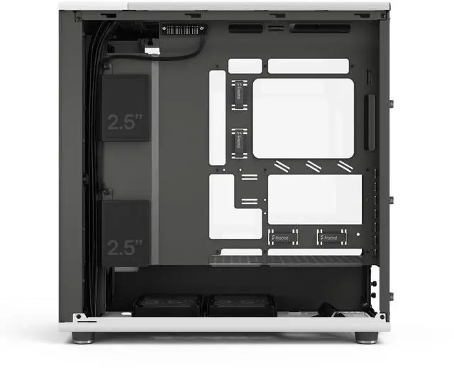 Alt view image 17 of 20 - Fractal Design North XL RC ATX mATX Full Tower PC Case for Motherboard with Rear Connectors ONLY (Standard Connection Motherboards Not Supported)- Chalk White Chassis with Oak Front and Clear TG Side Panel