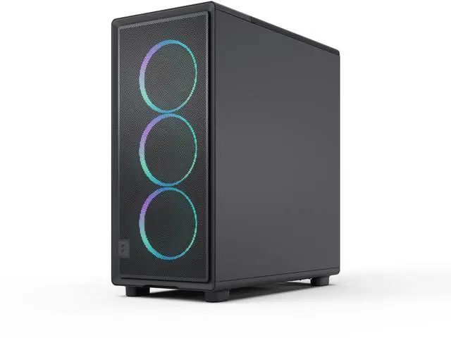 Alt view image 2 of 17 - Fractal Design Epoch Black RGB - Tempered Glass Light Tint- High Airflow PC Gaming Case - Mesh Front Panel - Three Momentum 12 RGB Fans Included - Spacious Interior - ATX/mATX/ITX Support