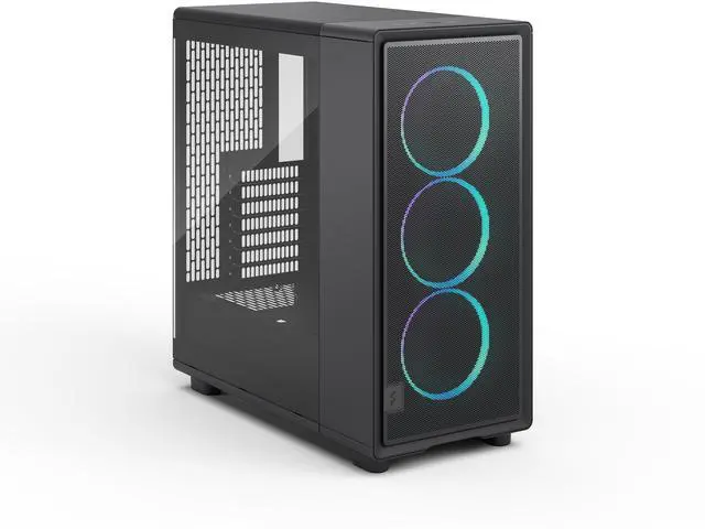 Alt view image 11 of 17 - Fractal Design Epoch Black RGB - Tempered Glass Light Tint- High Airflow PC Gaming Case - Mesh Front Panel - Three Momentum 12 RGB Fans Included - Spacious Interior - ATX/mATX/ITX Support