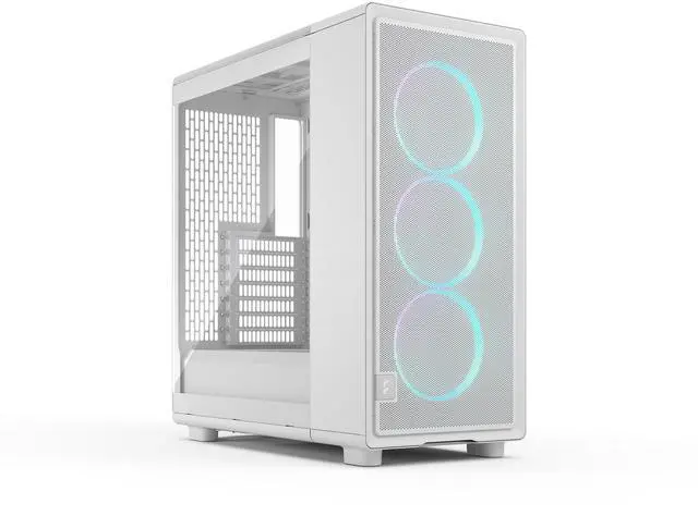Main image of Fractal Design Epoch White RGB - Tempered Glass Clear Tint- High Airflow PC Gaming Case - Mesh Front Panel - Three Momentum 12 RGB Fans Included - Spacious Interior - ATX/mATX/ITX Support