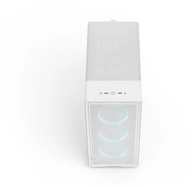Alt view image 5 of 17 - Fractal Design Epoch White RGB - Tempered Glass Clear Tint- High Airflow PC Gaming Case - Mesh Front Panel - Three Momentum 12 RGB Fans Included - Spacious Interior - ATX/mATX/ITX Support