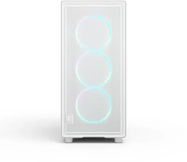 Alt view image 6 of 17 - Fractal Design Epoch White RGB - Tempered Glass Clear Tint- High Airflow PC Gaming Case - Mesh Front Panel - Three Momentum 12 RGB Fans Included - Spacious Interior - ATX/mATX/ITX Support