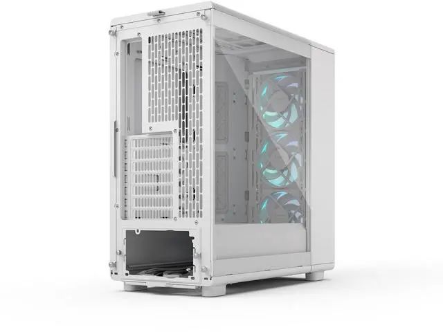 Alt view image 9 of 17 - Fractal Design Epoch White RGB - Tempered Glass Clear Tint- High Airflow PC Gaming Case - Mesh Front Panel - Three Momentum 12 RGB Fans Included - Spacious Interior - ATX/mATX/ITX Support