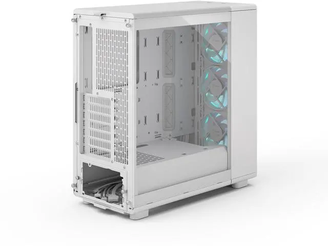Alt view image 12 of 17 - Fractal Design Epoch White RGB - Tempered Glass Clear Tint- High Airflow PC Gaming Case - Mesh Front Panel - Three Momentum 12 RGB Fans Included - Spacious Interior - ATX/mATX/ITX Support
