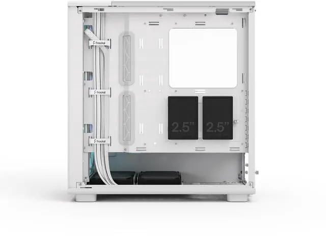 Alt view image 15 of 17 - Fractal Design Epoch White RGB - Tempered Glass Clear Tint- High Airflow PC Gaming Case - Mesh Front Panel - Three Momentum 12 RGB Fans Included - Spacious Interior - ATX/mATX/ITX Support
