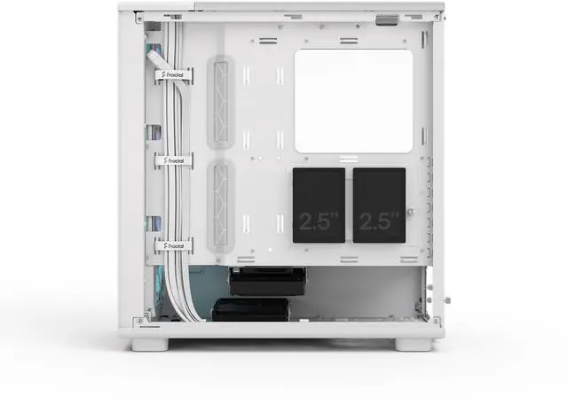 Alt view image 16 of 17 - Fractal Design Epoch White RGB - Tempered Glass Clear Tint- High Airflow PC Gaming Case - Mesh Front Panel - Three Momentum 12 RGB Fans Included - Spacious Interior - ATX/mATX/ITX Support