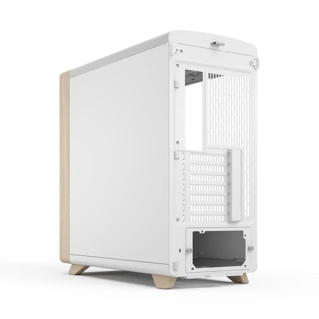 Alt view image 14 of 17 - Fractal Design Summit Chalk White TG Light Oak PC Gaming Case - Tempered Glass Side Panel - Three Momentum 14 Fans Included - ATX Reverse Connector and E-ATX/ATX/mATX/ITX Motherboard Support