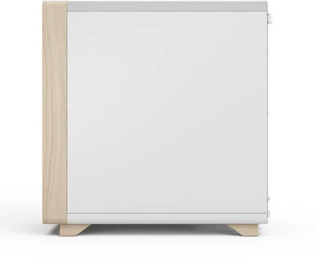 Alt view image 16 of 17 - Fractal Design Summit Chalk White TG Light Oak PC Gaming Case - Tempered Glass Side Panel - Three Momentum 14 Fans Included - ATX Reverse Connector and E-ATX/ATX/mATX/ITX Motherboard Support
