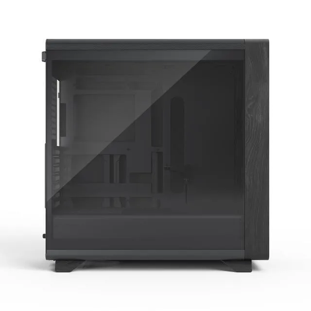 Alt view image 3 of 17 - Fractal Design Summit Ambience Blackout TG Blackened Oak PC Gaming Case - ARGB Gen II Ambient Lighting - Three Momentum 14 Fans Included - ATX Reverse Connector and E-ATX/ATX/mATX/ITX Motherboard Support