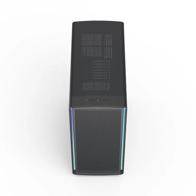 Alt view image 4 of 17 - Fractal Design Summit Ambience Blackout TG Blackened Oak PC Gaming Case - ARGB Gen II Ambient Lighting - Three Momentum 14 Fans Included - ATX Reverse Connector and E-ATX/ATX/mATX/ITX Motherboard Support