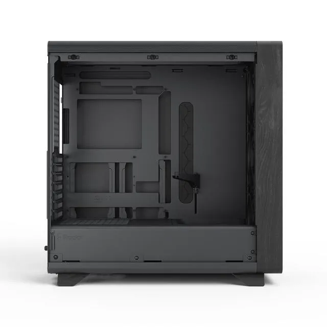 Alt view image 6 of 17 - Fractal Design Summit Ambience Blackout TG Blackened Oak PC Gaming Case - ARGB Gen II Ambient Lighting - Three Momentum 14 Fans Included - ATX Reverse Connector and E-ATX/ATX/mATX/ITX Motherboard Support