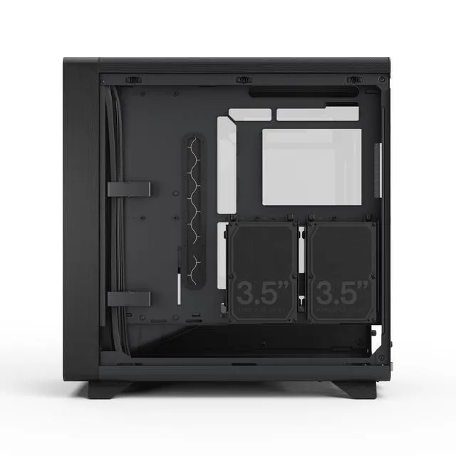Alt view image 7 of 17 - Fractal Design Summit Ambience Blackout TG Blackened Oak PC Gaming Case - ARGB Gen II Ambient Lighting - Three Momentum 14 Fans Included - ATX Reverse Connector and E-ATX/ATX/mATX/ITX Motherboard Support