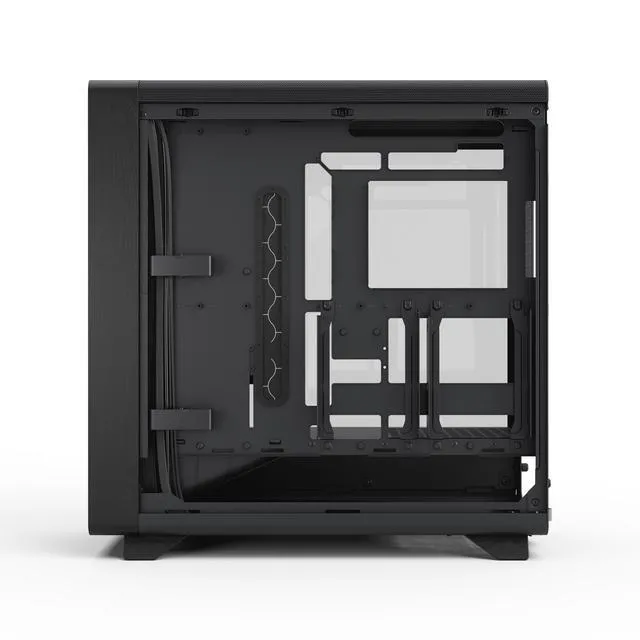 Alt view image 13 of 17 - Fractal Design Summit Ambience Blackout TG Blackened Oak PC Gaming Case - ARGB Gen II Ambient Lighting - Three Momentum 14 Fans Included - ATX Reverse Connector and E-ATX/ATX/mATX/ITX Motherboard Support