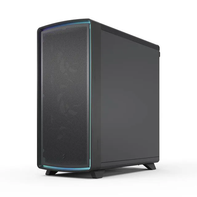 Alt view image 15 of 17 - Fractal Design Summit Ambience Blackout TG Blackened Oak PC Gaming Case - ARGB Gen II Ambient Lighting - Three Momentum 14 Fans Included - ATX Reverse Connector and E-ATX/ATX/mATX/ITX Motherboard Support
