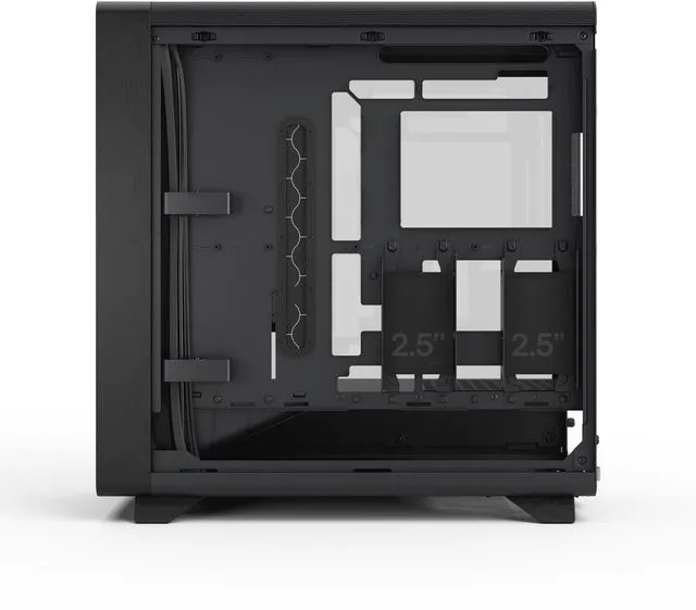 Alt view image 17 of 17 - Fractal Design Summit Ambience Blackout TG Blackened Oak PC Gaming Case - ARGB Gen II Ambient Lighting - Three Momentum 14 Fans Included - ATX Reverse Connector and E-ATX/ATX/mATX/ITX Motherboard Support