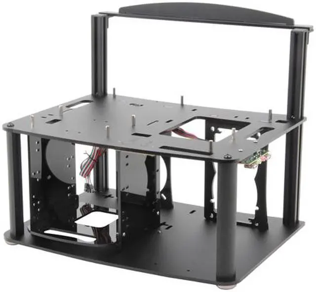 Alt view image 2 of 7 - DIYPC Alpha-GT3 Black Acrylic and Aluminum ATX Bench Case Bench Computer Case Mining Rig Frame Case for ATX/Micro ATX motherboard - PC components not included