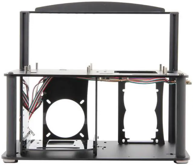 Alt view image 3 of 7 - DIYPC Alpha-GT3 Black Acrylic and Aluminum ATX Bench Case Bench Computer Case Mining Rig Frame Case for ATX/Micro ATX motherboard - PC components not included