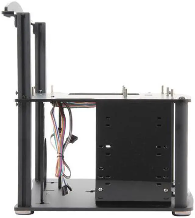 Alt view image 4 of 7 - DIYPC Alpha-GT3 Black Acrylic and Aluminum ATX Bench Case Bench Computer Case Mining Rig Frame Case for ATX/Micro ATX motherboard - PC components not included