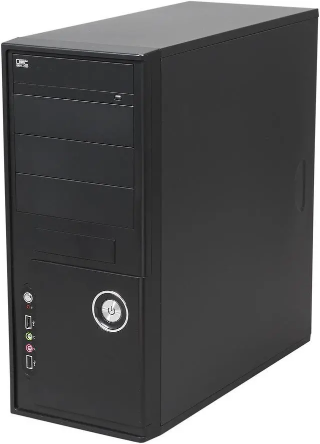 Alt view image 3 of 9 - DIYPC DIY-5823BK Black SECC ATX Mid Tower Computer Case with 1 x 80mm Fan