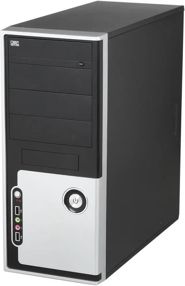 Alt view image 3 of 9 - DIYPC DIY-5823 B/S Black SECC ATX Mid Tower Computer Case with 1 x 80mm Fan