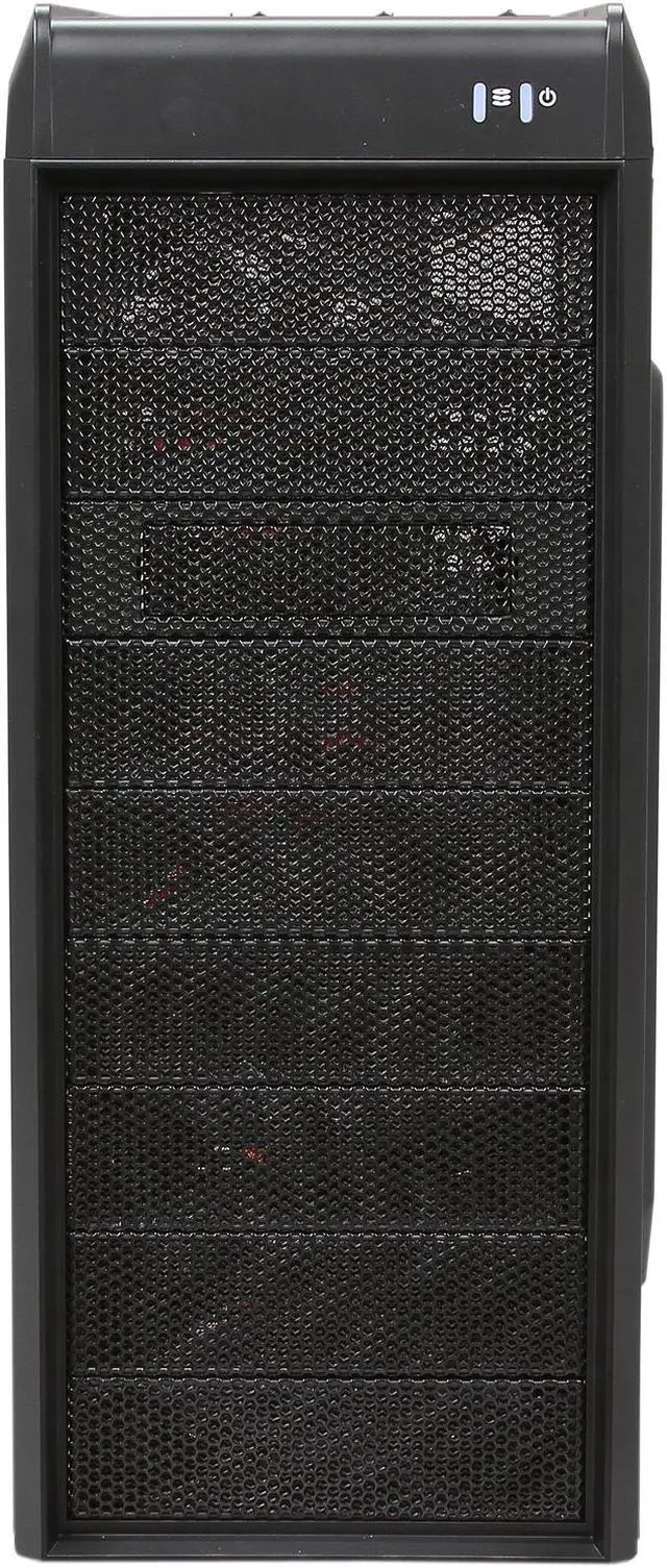 Alt view image 2 of 10 - DIYPC Adventurer-9601R Black/Red Steel Gaming ATX Mid Tower Computer Case with 5 x 120mm Red Fan and 1 x USB 3.0