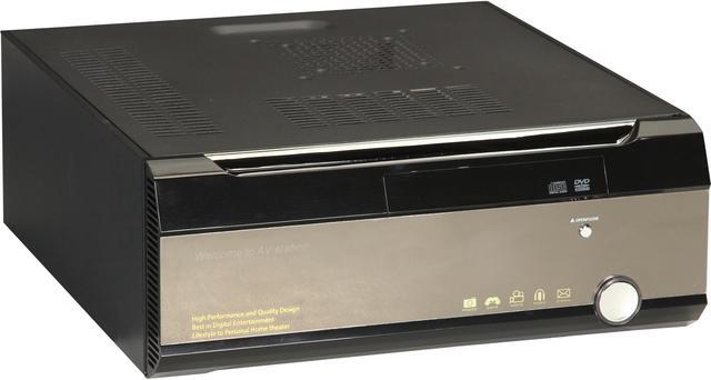 Alt view image 2 of 8 - DIYPC Black Acrylic / Steel HTPC-KT28B Micro ATX Media Center / HTPC Case