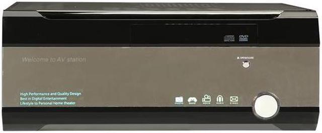 Main image of DIYPC Black Acrylic / Steel HTPC-KT28B Micro ATX Media Center / HTPC Case