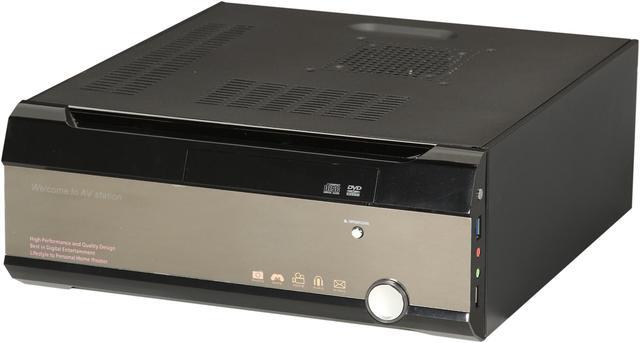 Alt view image 3 of 8 - DIYPC Black Acrylic / Steel HTPC-KT28B Micro ATX Media Center / HTPC Case