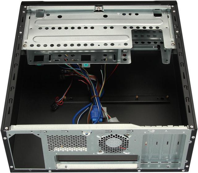 Alt view image 7 of 8 - DIYPC Black Acrylic / Steel HTPC-KT28B Micro ATX Media Center / HTPC Case