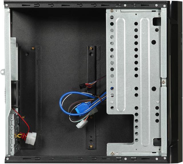 Alt view image 8 of 8 - DIYPC Black Acrylic / Steel HTPC-KT28B Micro ATX Media Center / HTPC Case