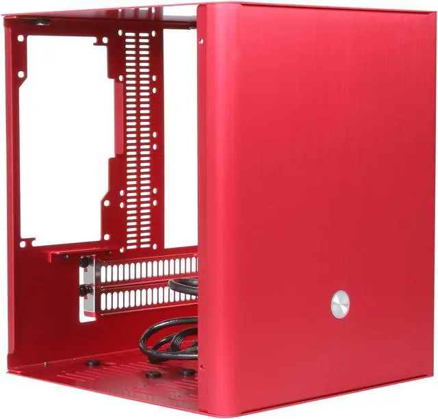 Alt view image 8 of 10 - DIYPC V3plus-R Red Aluminum Mini-ITX Tower Computer Case