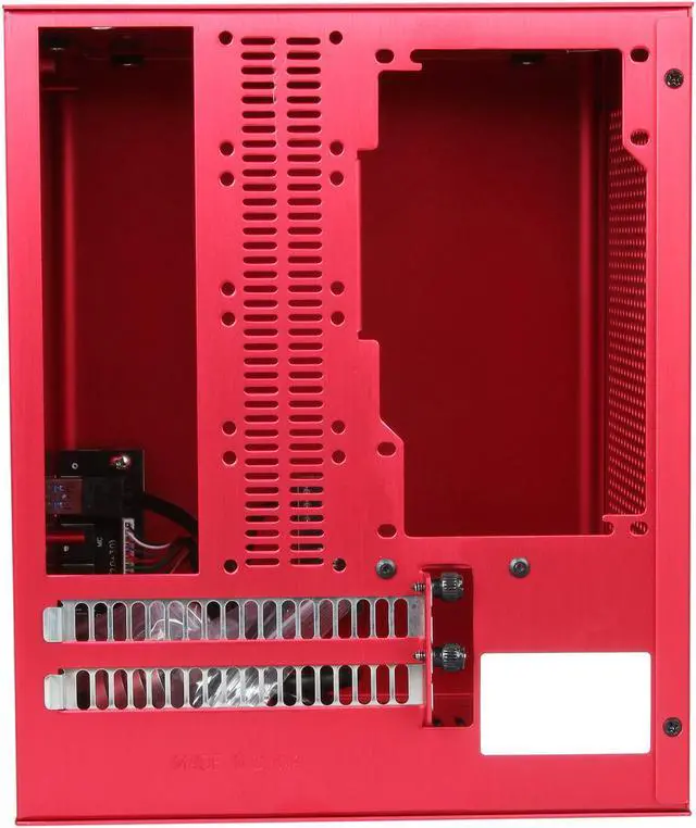 Alt view image 9 of 10 - DIYPC V3plus-R Red Aluminum Mini-ITX Tower Computer Case