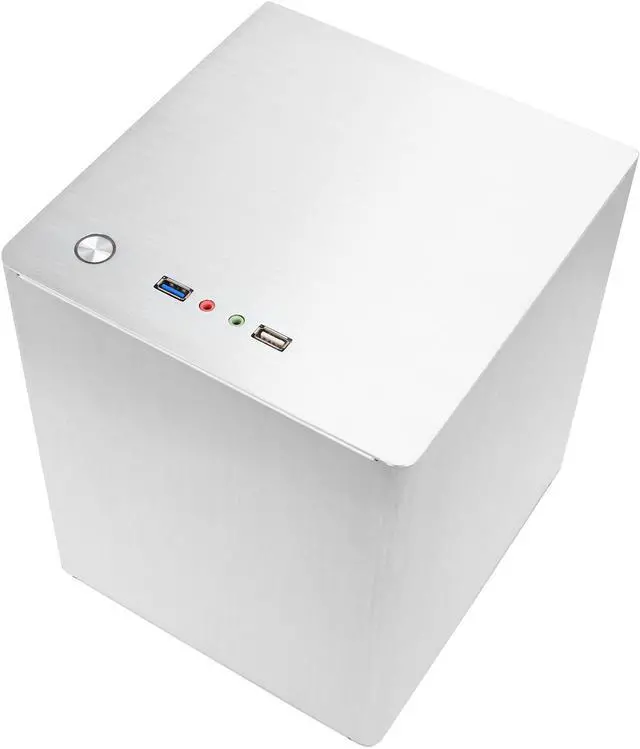 Alt view image 4 of 10 - DIYPC HTPC-MiniCube-S Silver Aluminum Mini-ITX Tower Computer Case
