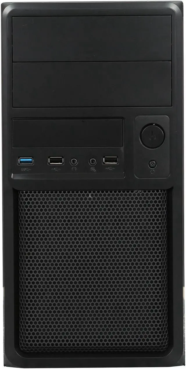 Alt view image 2 of 9 - DIYPC M89-R Black/Red USB 3.0 Micro-ATX Mini Tower Gaming Computer Case with Dual Red Fans (1 x 120mm LED x Front, 1 x 80mm x Rear)