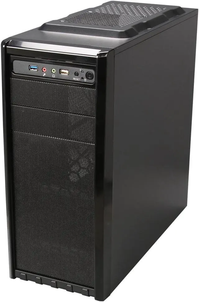 Alt view image 3 of 9 - DIYPC FM08-BK Black USB 3.0 ATX Mid Tower Computer Case with 1 x 120mm and 1x 80mm Fan