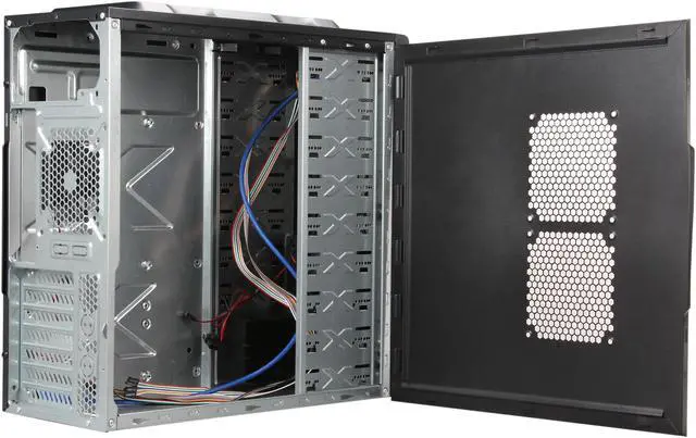 Alt view image 5 of 9 - DIYPC FM08-BK Black USB 3.0 ATX Mid Tower Computer Case with 1 x 120mm and 1x 80mm Fan