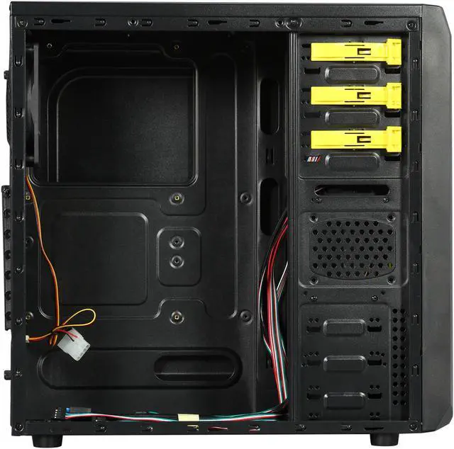 Alt view image 7 of 9 - DIYPC Mirage-D1-Y Black / Yellow SECC ATX Mid Tower Computer Case