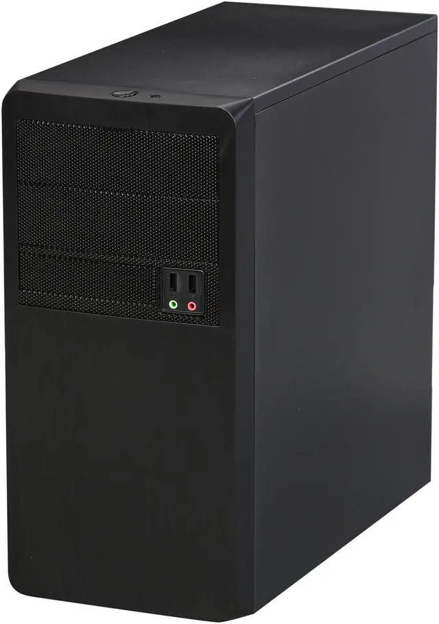 Alt view image 3 of 9 - DIYPC M88-BK Black SECC Micro ATX Mini Tower Computer Case with Dual Fans
