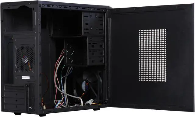 Alt view image 5 of 9 - DIYPC M88-BK Black SECC Micro ATX Mini Tower Computer Case with Dual Fans