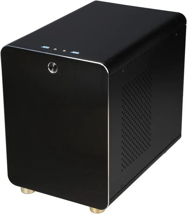 Alt view image 3 of 9 - DIYPC HTPC-Cube-BK Black USB3.0 Aluminum/Steel Mini-ITX Tower Computer case, can support 120mm Radiator, Standard Size ATX PSU