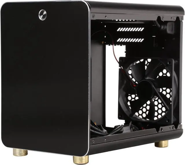 Alt view image 7 of 9 - DIYPC HTPC-Cube-BK Black USB3.0 Aluminum/Steel Mini-ITX Tower Computer case, can support 120mm Radiator, Standard Size ATX PSU