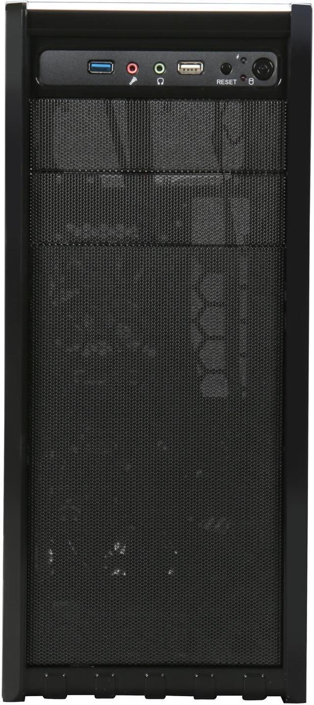 Alt view image 3 of 9 - DIYPC FM18-BK Black USB 3.0 ATX Mid Tower Computer Case with 1 x 120mm and 1x 80mm Fan