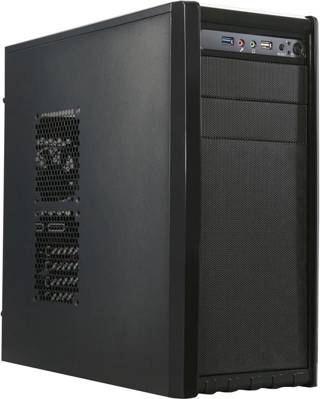Main image of DIYPC FM18-BK Black USB 3.0 ATX Mid Tower Computer Case with 1 x 120mm and 1x 80mm Fan