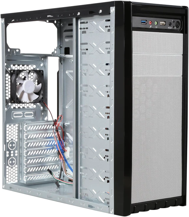 Alt view image 7 of 9 - DIYPC FM18-W Black SECC ATX Mid Tower Computer Case