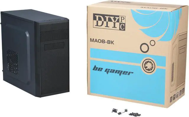 Alt view image 13 of 14 - DIYPC MA08-BK Black USB 3.0 Micro-ATX Mini Tower Gaming Computer Case with Dual Fans