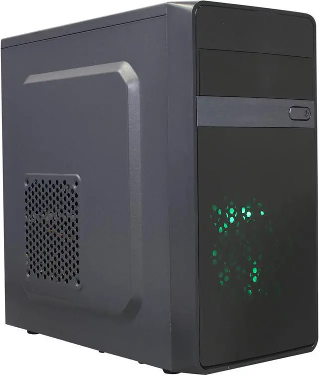 Main image of DIYPC MA01-G Black/Green USB 3.0 Micro-ATX Mini Tower Gaming Computer Case with Dual Fans